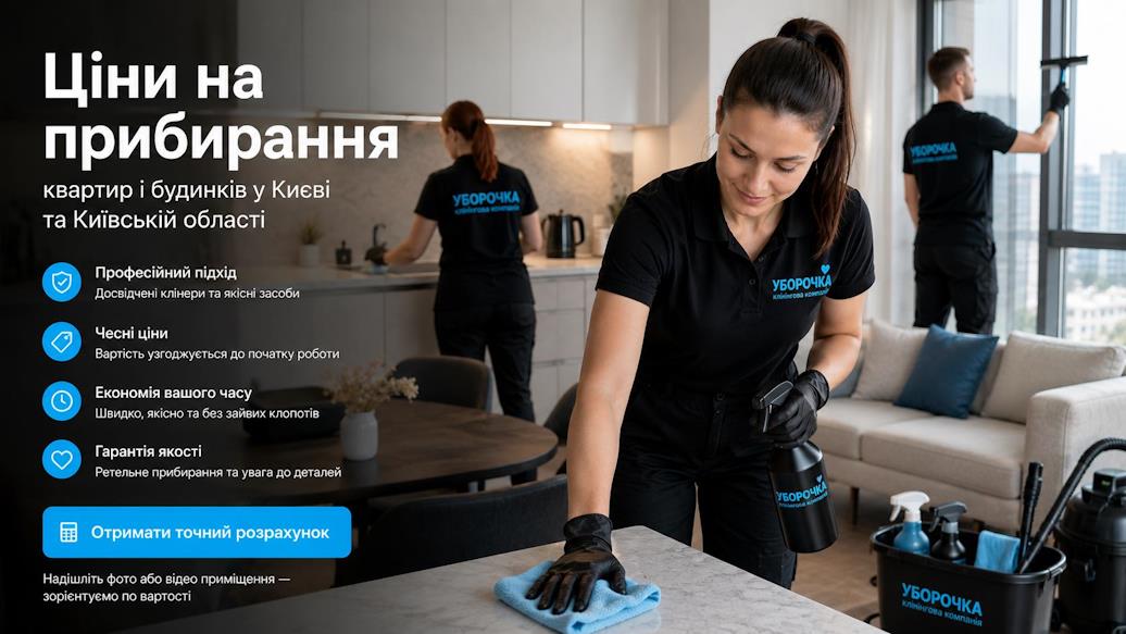 Вартість клінінгу в Києві та Киїівській області